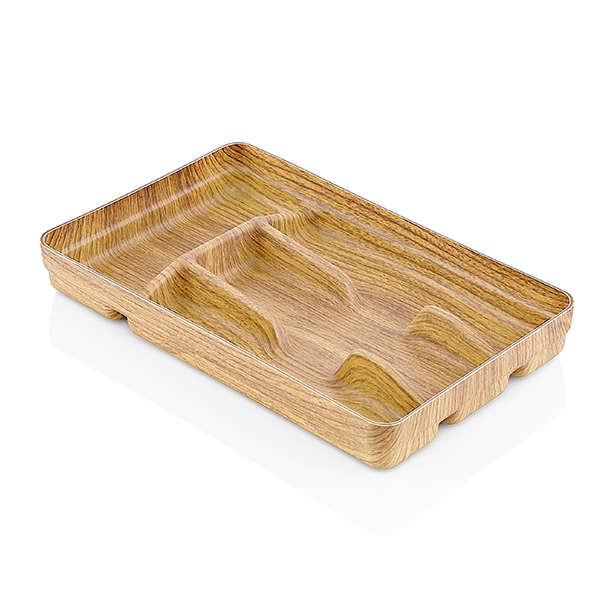 ダイニングテーブルに馴染むウッド柄のキッチンウェア