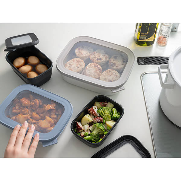 そのまま食卓に出せる保存容器。