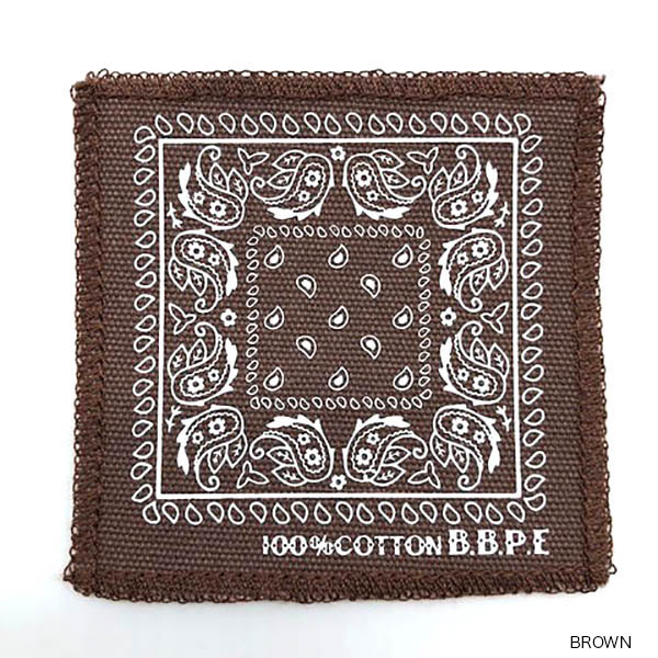 10cm角のヴィンテージバンダナ柄に仕上げたコースター。