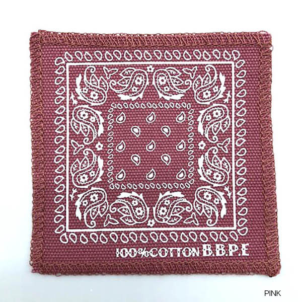 10cm角のヴィンテージバンダナ柄に仕上げたコースター。