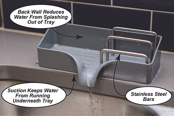 トレイがスロープ状になってるスポンジホルダー