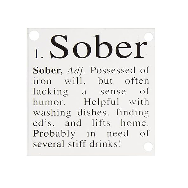 酔っ払いレベルとそれにまつわるジョークが書かれたコースター