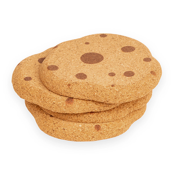 コルク製のクッキー型コースター4枚セット。