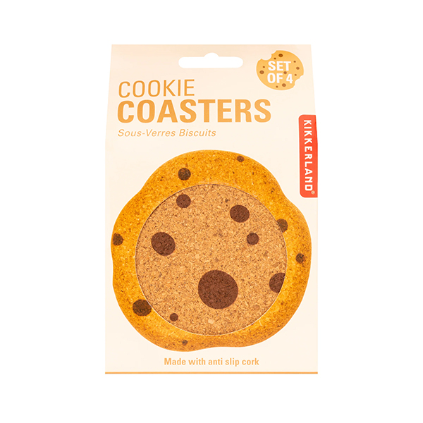 コルク製のクッキー型コースター4枚セット。