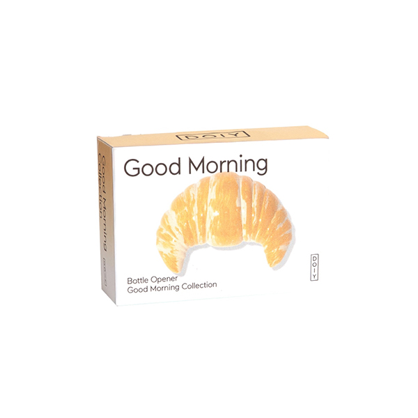 クロワッサンモチーフのメタル製ボトルオープナー。