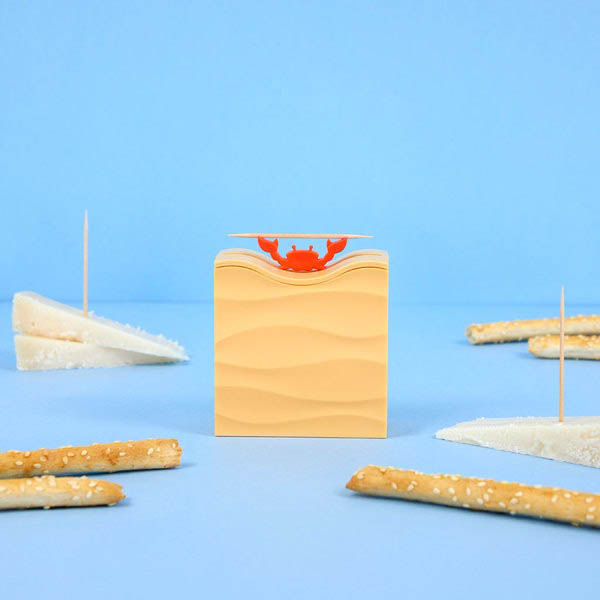 かわいいカニが爪楊枝をもってきてくれる爪楊枝ケース