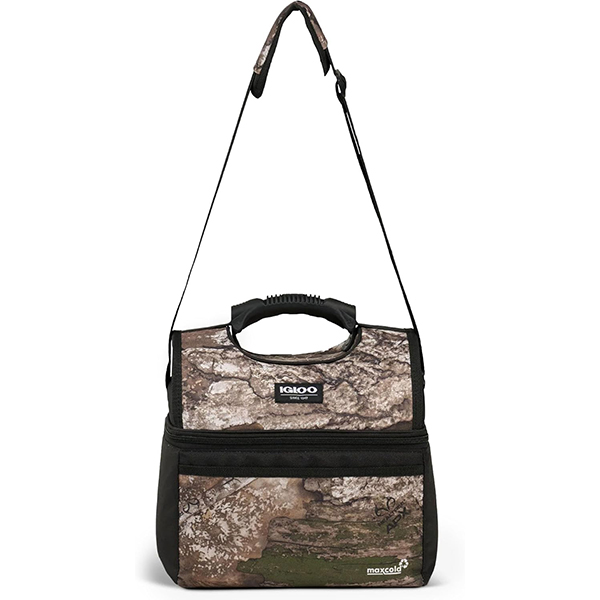 リアルツリーカモ柄のクーラーバッグ。