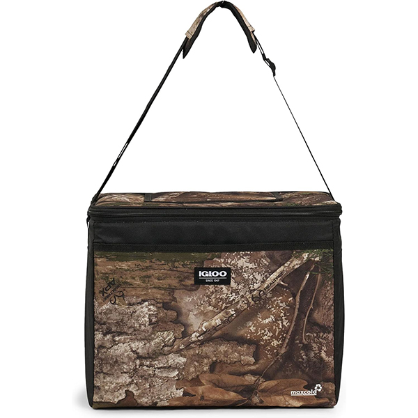 リアルツリーカモ柄のクーラーバッグ。