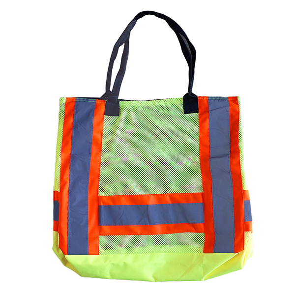 安全Hi-Vis素材を利用したトートバック（ヘルメットバック）