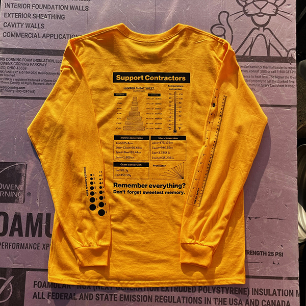 バックにはあらゆる単位がコンバージョンされた一覧がプリント