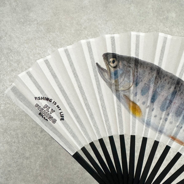 川魚をリアルにプリントしたメンズライクな扇子