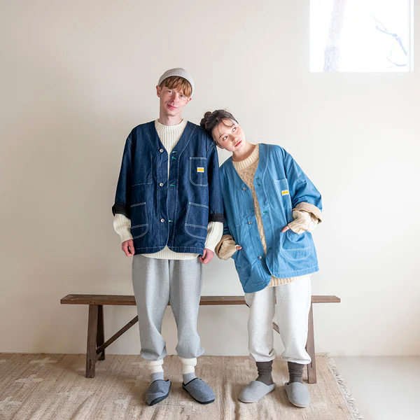 ライトウエイトデニムを使用したはんてん