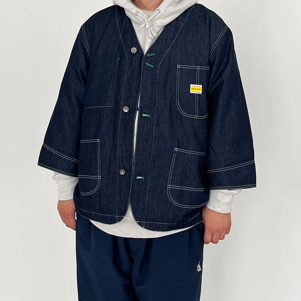 ライトウエイトデニムを使用したはんてん