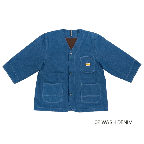 ライトウエイトデニムを使用したはんてん