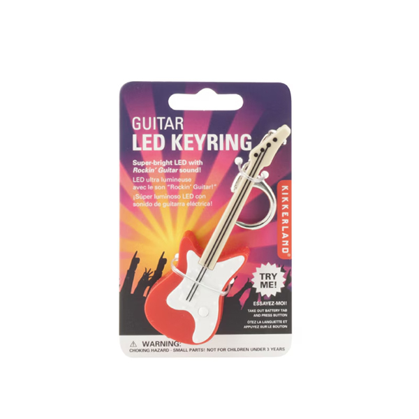 光と音でギタリスト気分を楽しめるキーリング。