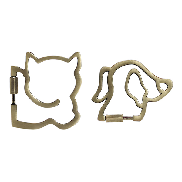 猫や犬の形のラビナキーリング