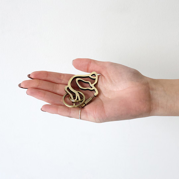 猫や犬の形のラビナキーリング