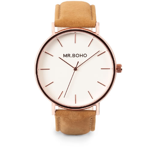 ミラノ製のレザーストラップを採用した高級感あふれる