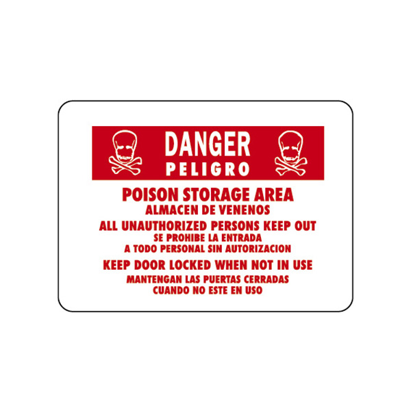 アメリカで使われている警告看板