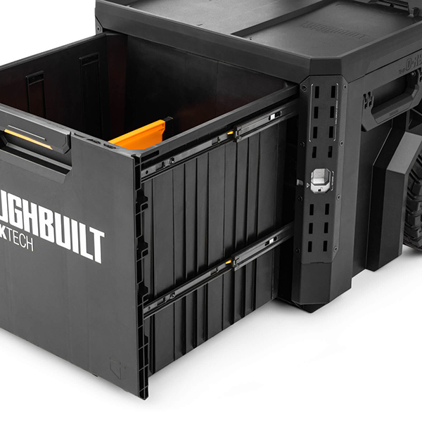 TOUGHBUILT STACKTECH タイヤ付き引き出し収納BOX。