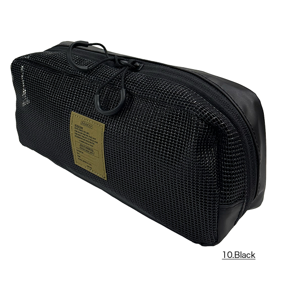 AS2OVアウトドア210Dナイロンポリカシリーズのメッシュポーチ。