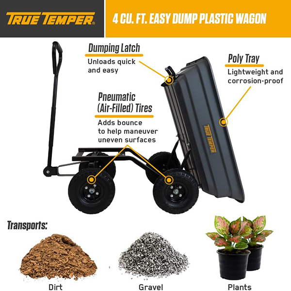 園芸用土や薪などの運搬に便利なガーデニング、アウトドアなどで活躍するワゴン。