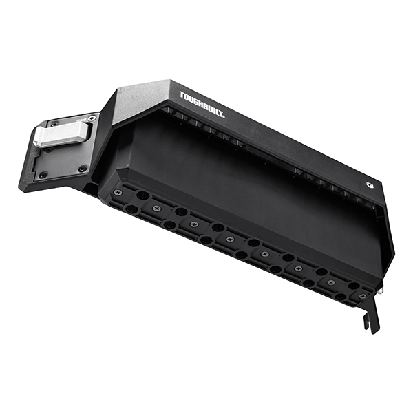 コーナーレールに対応したツールホルダー。