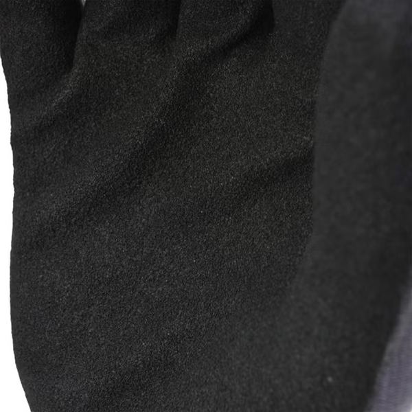 シームレスニット構造で手にフィットするグリップワークグローブ。