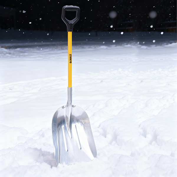 除雪作業はもちろん、土や砂利の移動など、すくう作業に最適なスコップ。