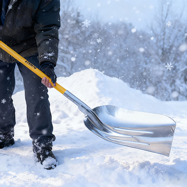 除雪作業はもちろん、土や砂利の移動など、すくう作業に最適なスコップ。