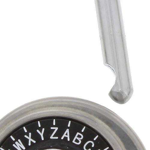 あらかじめ設定された3文字のパスワードで信頼性の高い南京錠。