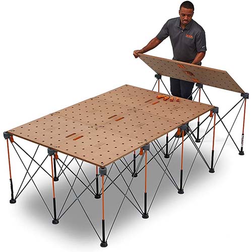 素早くセットアップ可能なスチール製ワークスタンド