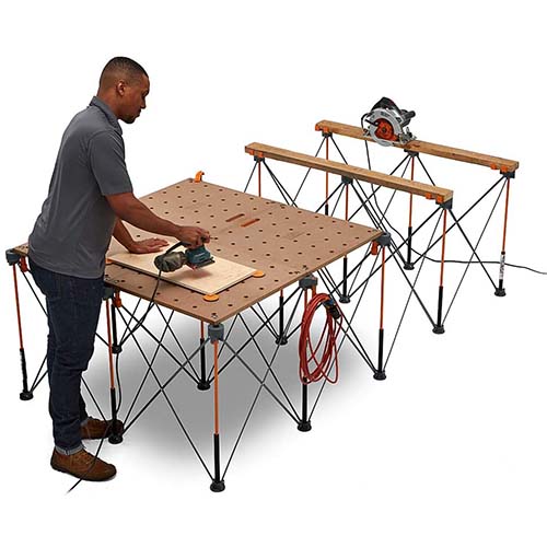 素早くセットアップ可能なスチール製ワークスタンド