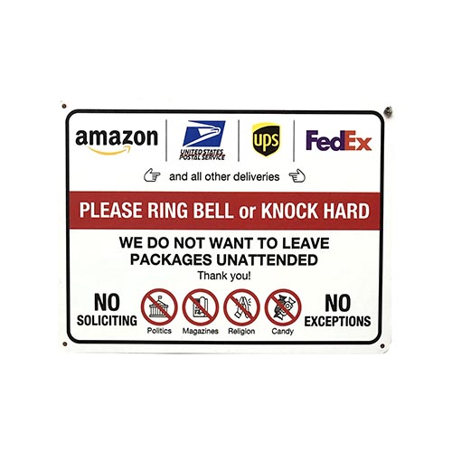 実際にアメリカで使用されているデリバリーサイン。