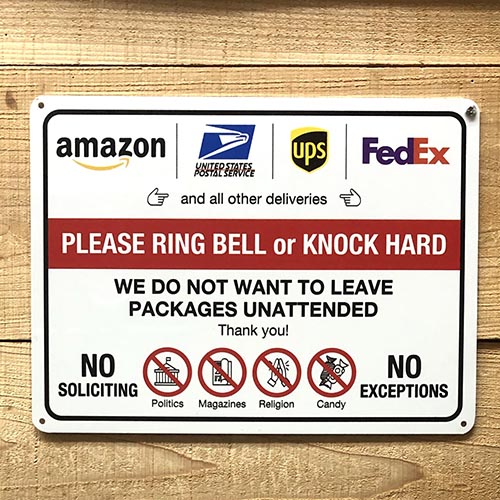 実際にアメリカで使用されているデリバリーサイン。