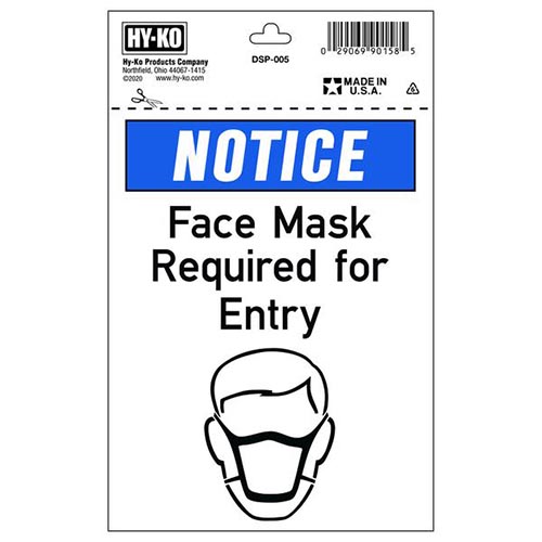 マスク着用喚起コンパクトプレート。