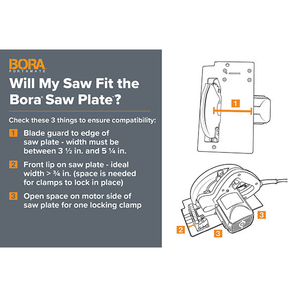 Bora WTX Clamp Edge専用丸鋸ガイド
