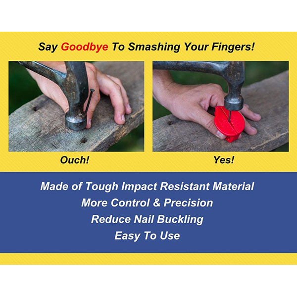指を保護しながら正確に釘、ネジを打ち込むことができるセーフティネイラー。