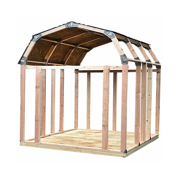 市販の2x4材を使用しDIYで物置小屋フレームを作成するためのキット。