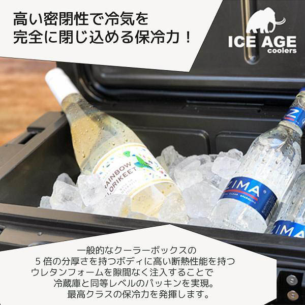 さりげなくフィットするタンカラーのICE AGE クーラーボックス