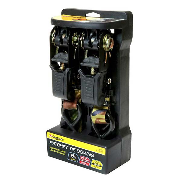 アメリカCARGOLOC社のカモフラ柄ラチェット式タイダウン。