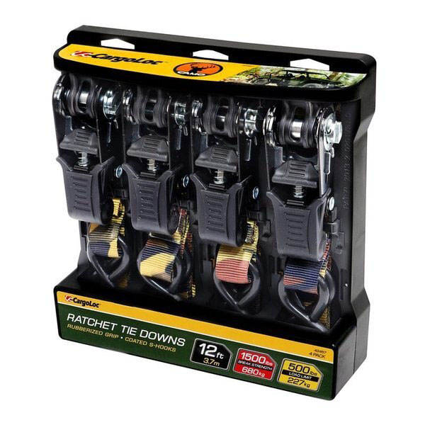 アメリカCARGOLOC社のカモフラ柄ラチェット式タイダウン。