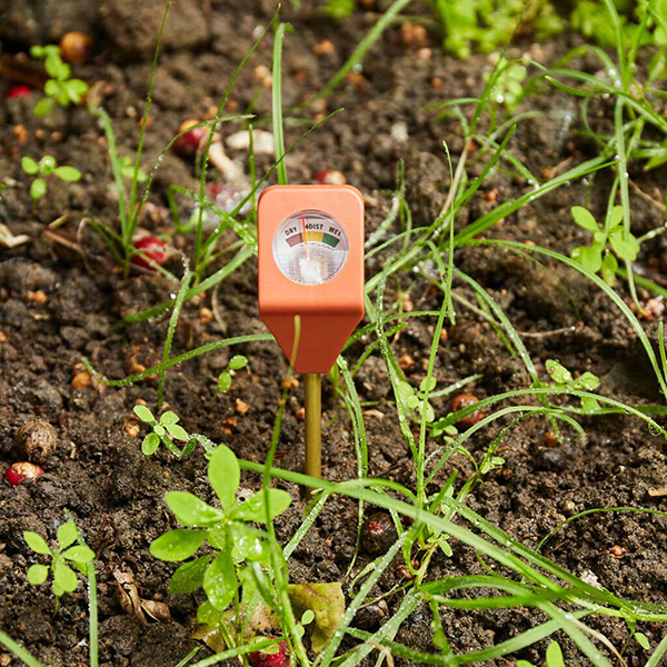土の湿り具合をチェック！水不足、水のあげすぎを防ぐガーデン用湿度計。