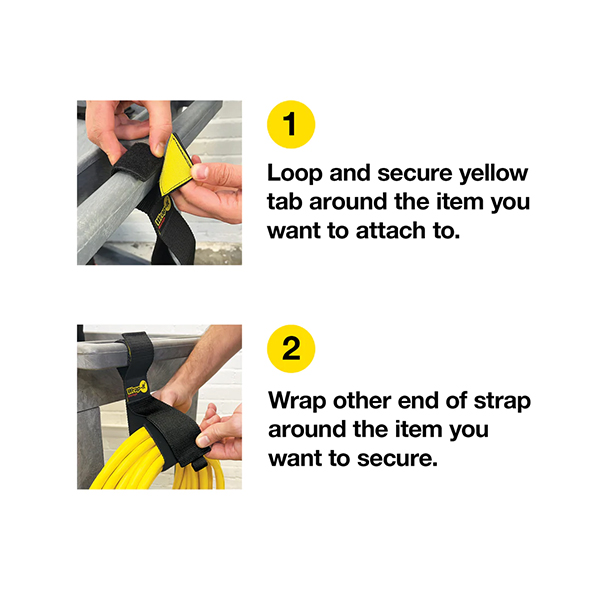 様々な環境で取付可能なツインストラップ。パイプへの取付が便利。