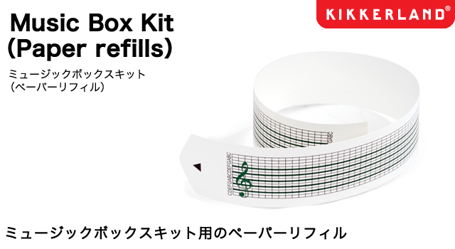ミュージックボックスキット用のペーパーリフィル5枚セット。