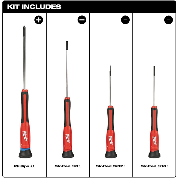 Milwaukee 精密ドライバーセット(4-Pack) 48-22-2604