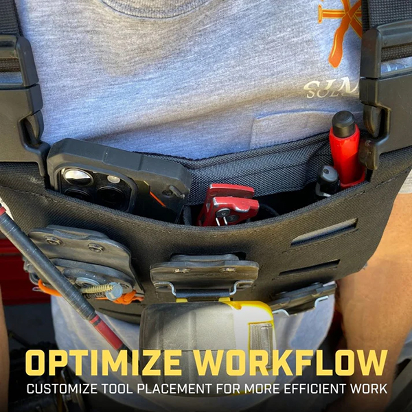 負担や疲労を防ぐチェストリグ。