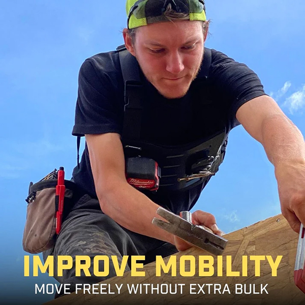 負担や疲労を防ぐチェストリグ。