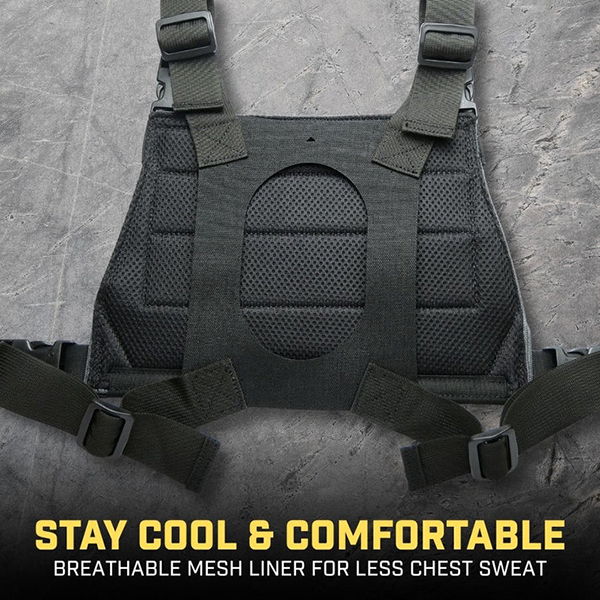 負担や疲労を防ぐチェストリグ。