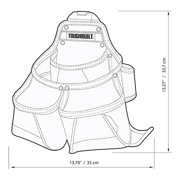 TOUGHBUILTヘビーデューティー仕様ツールポーチ。
